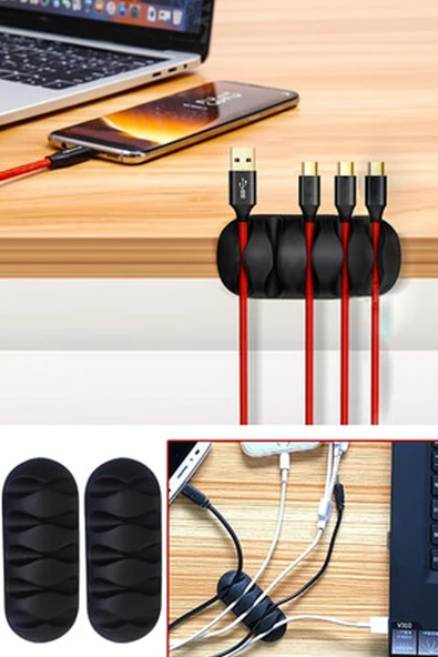 Mobee 5 Kanallı Kablo Kanalı Toparlama Aparatı 3 Adet ürün görseli 1