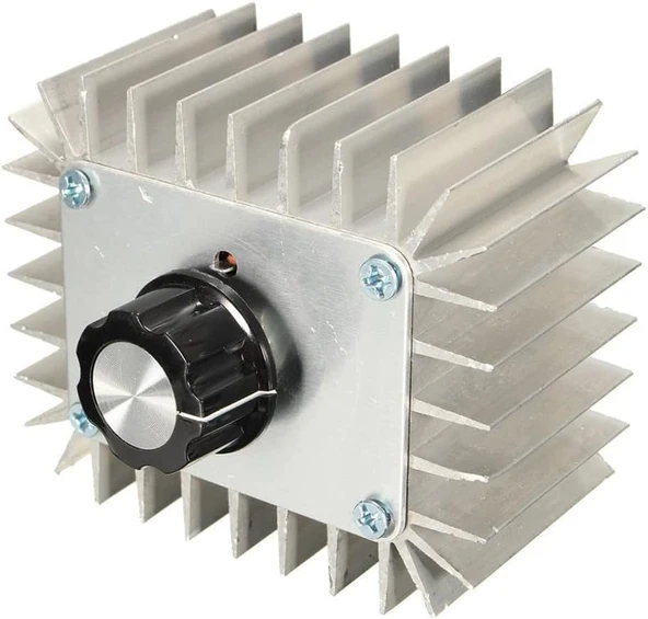 Sanec 220V 5000W Motor Dimmer Hız Kartı, Manuel, Basma Düğmesi, Gümüş ürün görseli 1