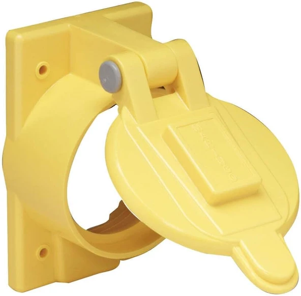 Marinco-7788Cr-Marine-Lexan-Weatherproof-Electrical-Cover-With-Lift-Lid-Fits-50-Amp-Single-Receptacles-6369Cr-And-6370Cr ürün görseli 1