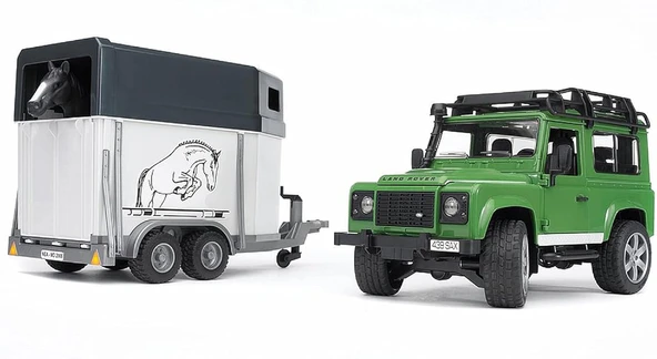Bruder - Land Rover Arazi Aracı & At Nakil Aracı Ölçekli Model ürün görseli 1