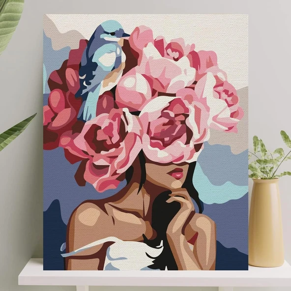 Palmiye Hobi Sanat Sayılarla Boyama Tuval Seti Fırça Boya Dahil (Çıtalı) 40X50 Cm - Manolya ürün görseli 1