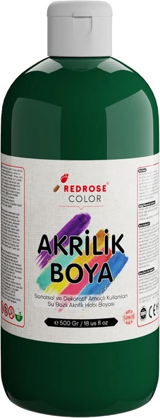 Koyu Yeşil Akrilik Boya 500Gr ürün görseli 1