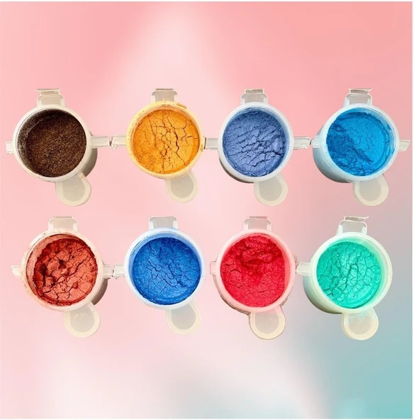 Reçine 8Li Toz Pigment Boya, Mum Boyası, Beton Boyası D2 - ürün görseli 1