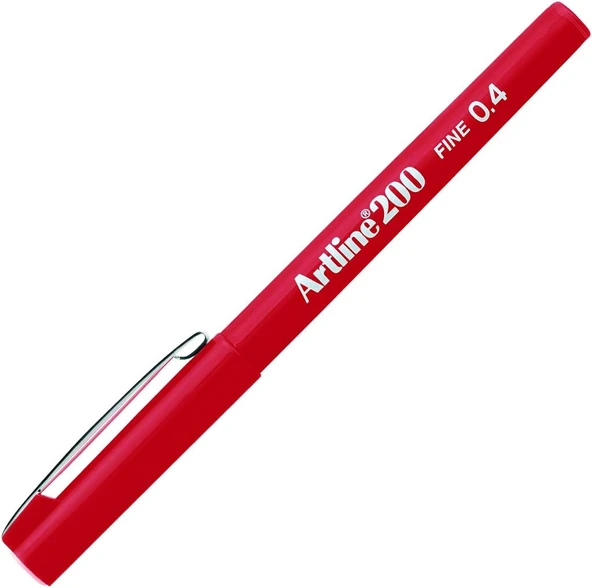 Tilibra Artline 200N Fine Keçe Uçlu Yazı Kalemi Uç:0,4 Mm, Kırmızı ürün görseli 1