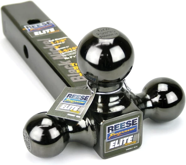 Reese Towpower 7039800 Üçlü Bilyalı Montaj, Siyah Nikel, Çok Yönlü ürün görseli 1