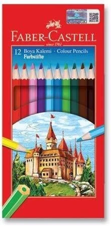 Faber-Castell Karton Kutu Boya Kalemi 12 Renk Tam Boy ürün görseli 1