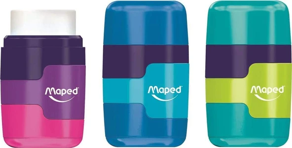 Maped Ofis Kırtasiye 049221 Connect Çift Delikli Silgili Kalemtraş ürün görseli 1