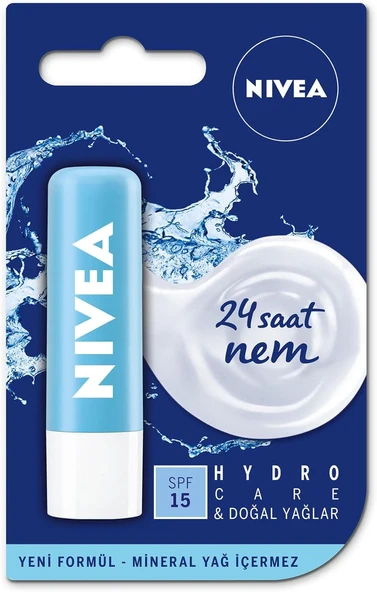 Hydro Care Dudak Bakım Kremi, 24 Saat Nem, Aloe Vera, Saf Su Doğal Yağlar, Spf 15, Gün Boyu Dudak Bakımı (4,8G) ürün görseli 1