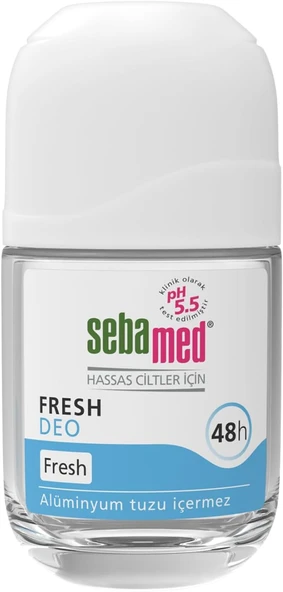 Ter Kokusu Önleyici 48 Saat Etkili Hassas Ciltler Için Kadın Erkek Roll-On Deodorant Fresh 50Ml ürün görseli 1