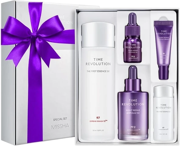 Missha Total Yaşlanma Karşıtı Fermente İçeriklerle Zenginleştirilmiş Bakım Set Time Revolution Best Seller ürün görseli 1