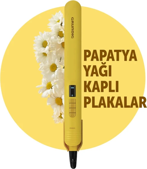 Hs 7033 Botanika Papatya Yağı Kaplı Plakalı İyonik Saç Düzleştirici ürün görseli 1