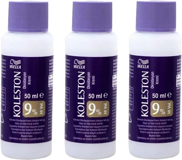 Koleston Peroksit 9% Sıvı Oksidasyon Kremi 3X'Li ürün görseli 1