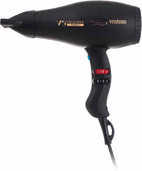 Ventoso V5 Exclusive İyonik 2500 W Profesyonel Saç Kurutma Fön Makinesi Silk Touch Black ürün görseli 1