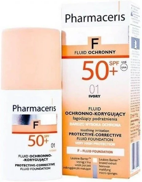 Pharmaceris Spf 50+ Ivory Protective Corrective Foundation Kapatıcı Fondöten Fluide Kapatıcı Fondoten (50 Ml) ürün görseli 1