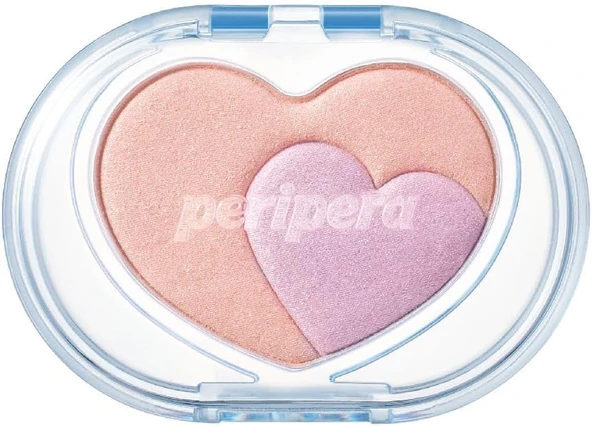 Peripera İki Renkli Tasarımlı Yoğun Işıltılı Highlighter Heart Pocketbeam 03 Cheat Key ürün görseli 1