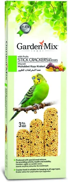 Gardenmix Meyveli Muhabbet Kuşu Krakeri 3 Adet 120 Gr ürün görseli 1