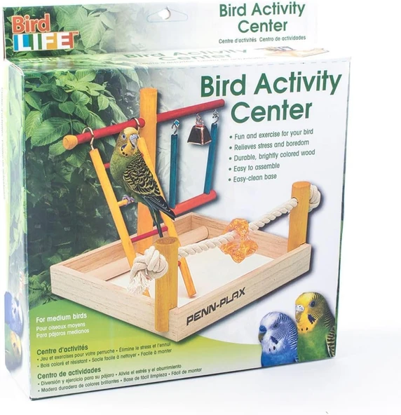 Penn-Plax Bird Life Ahşap Oyun Parkı, Muhabbet Kuşları Papağanlar Için Mükemmel, Küçük ürün görseli 1