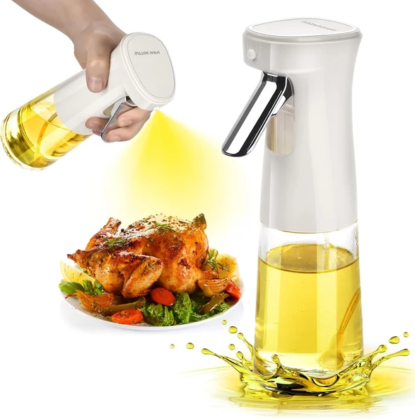 Pişirme Için Zeytinyağı Püskürtücü, 240Ml Zeytinyağı Sprey Şişesi, Cam Zeytinyağı Püskürtücü Mister, Hava Fritözü Için Püskürtücü, Barbekü, Salata, Pişirme, Izgara Mutfak Aletleri ürün görseli 1
