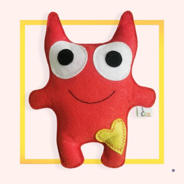 Dino Canavar Kırmızı 23Cm Catnip + Zil ürün görseli 1