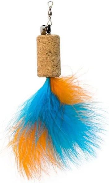 Beeztees Eastland 550608 Tüylü Çıngıraklı Mantar Oyuncağı, Mavi, 4X2.2 Cm ürün görseli 1