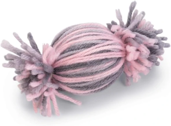 Beeztees Oyuncağı, Top, Yün, Pembe Gri, 10X5X5Cm ürün görseli 1