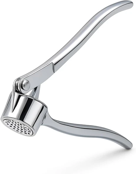 Metal Sarımsak Ezici, Paslanmaz Çelik Ergonomik Saplı Dayanıklı Pratik Sarımsak Presi ürün görseli 1