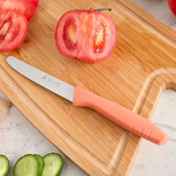 Aryıldız Primo Domates Bıçağı Somon 10 Cm ürün görseli 1