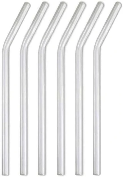 Mithra Life 6 Lı Şeffaf Eğimli Cam Pipet Mit1003 ürün görseli 1