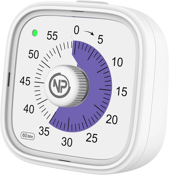 Npo Npt31B Mutfak,Ders,Yemek Için 60Dk Analog Alarm Zamanlayıcı,Pomodoro Öğrenci Motivasyon Saati ürün görseli 1