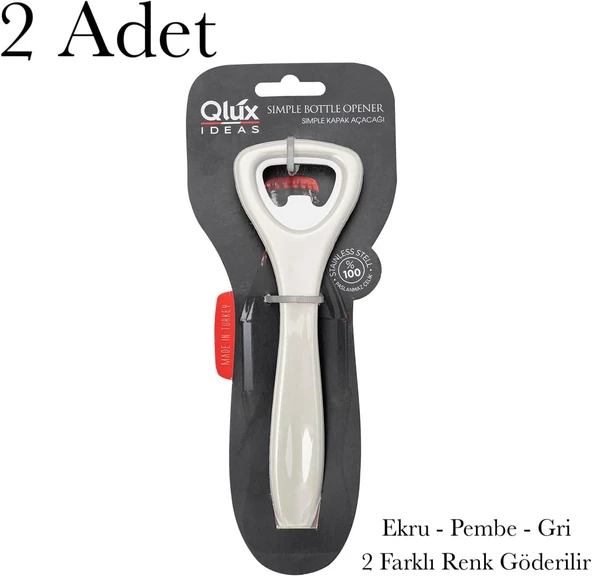 2 Adet Açacak Şişe Açacağı Metal Aksam Paslanmaz Çeliktir 2 Farklı Renk Gönderilir ürün görseli 1