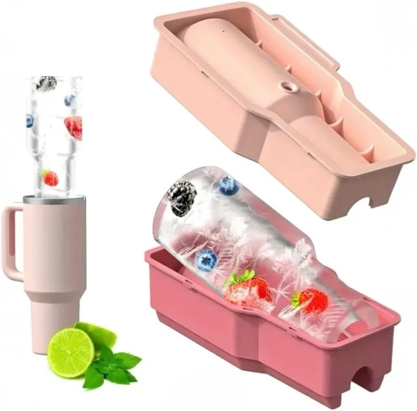 Cup Için Buzluk Tepsisi 30-40 Oz | Kapaklı Silikon Silindir Buz Kalıbı ürün görseli 1