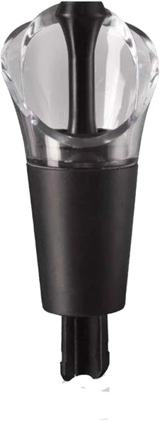 Vacu Vin 6504606 Şişe Ağzı Kilitli 2'Li Set, Plastik, Siyah, 3 X 3 X 8 Cm ürün görseli 1