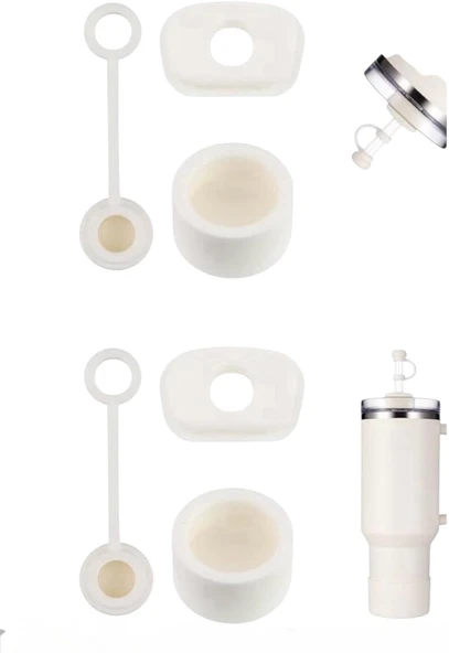 Yenigeldi 1 Set (3 Parça) Bej, Pipet Tıpası 40 30 Oz Termos İçin Sızdırmaz Seti,Bej ürün görseli 1