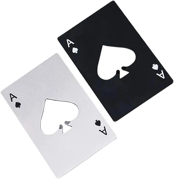 Valkyrie 2 Adet Poker Kart Paslanmaz Çelik Şişe Açacağı ürün görseli 1