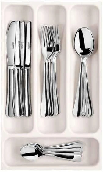 Tescoma Flexispace 899410 Mutfak Gereçleri İçin Çekmece Düzenleyici, Plastik, Beyaz, 37 X 22,2 X 4,5 Cm ürün görseli 1