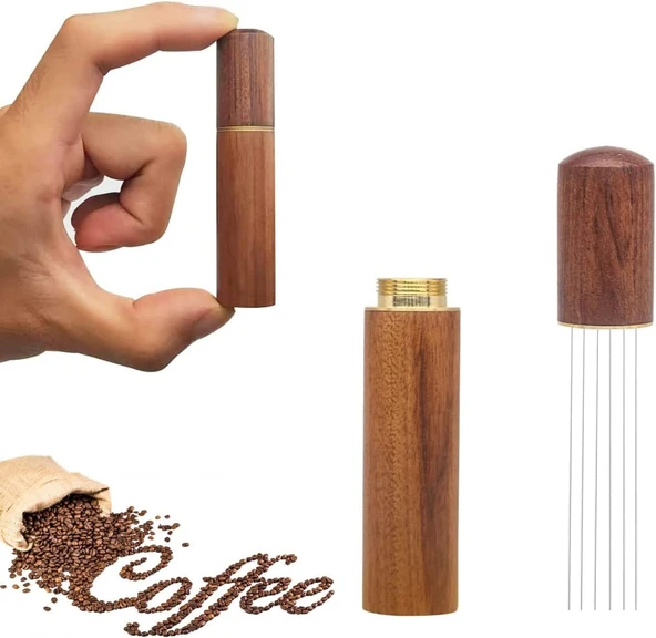Joyzzz Espresso Kahve Karıştırıcı, Espresso Dağıtımı Için Profesyonel Kahve Karıştırma Wdt Aracı, El Tampers Karıştırma Aracı Doğal Ahşap Saplı İğne Tipi Dağıtıcı ürün görseli 1