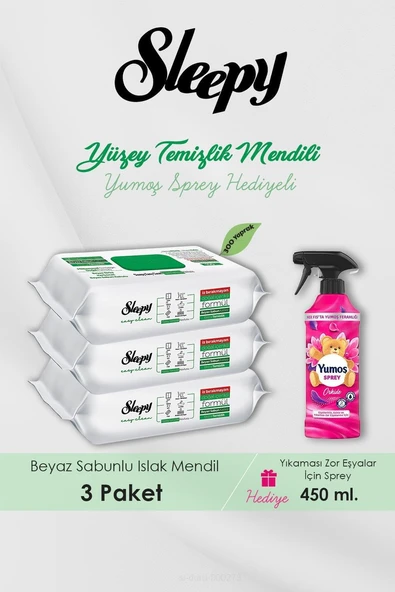 Sleepy 300 Adet Easy Clean Havlu, Orkide Oda Kokusu Hediyeli ürün görseli 1