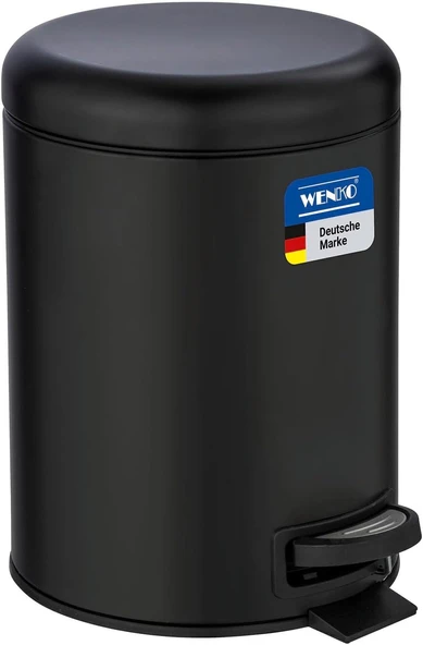 Wenko Pedallı Kovası Paslanmaz Çelik 5 L. Alassio, Parlak, Parlak Gümüş, 5 Litre, 21 X 24 X 28 Cm ürün görseli 1