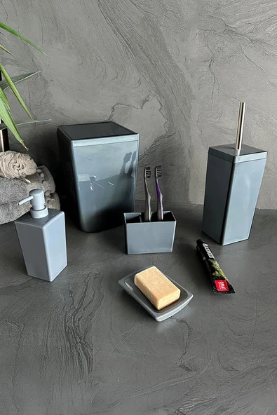 Bi̇ga Banyo Seti̇-Gri̇ ürün görseli 1