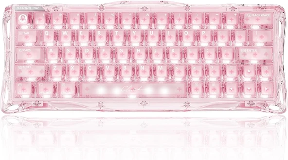 Gravastar Mercury V60 Oyun Klavyesi Hall Efektli Şalterli – Kristal Pembe ürün görseli 1