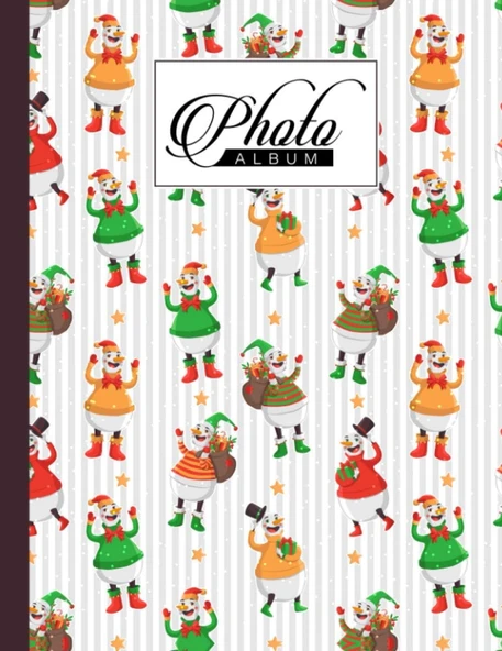 Photo Album: Merry Christmas Album, Large Photo Albums With Writing Space Memo, Extra Large Capacity Picture Album, Family, Baby, Wedding, Photo Book, 120 Pages, Size 8.5" X 11" ürün görseli 1