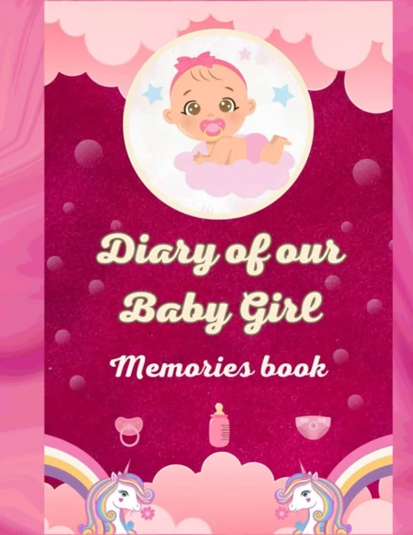 Independently Published Baby Girl Diary Of The First Year For New Parents | Gender Reveal Gifts For Dads: Save The Best Memories Of The Baby Girl'S First Year ürün görseli 1