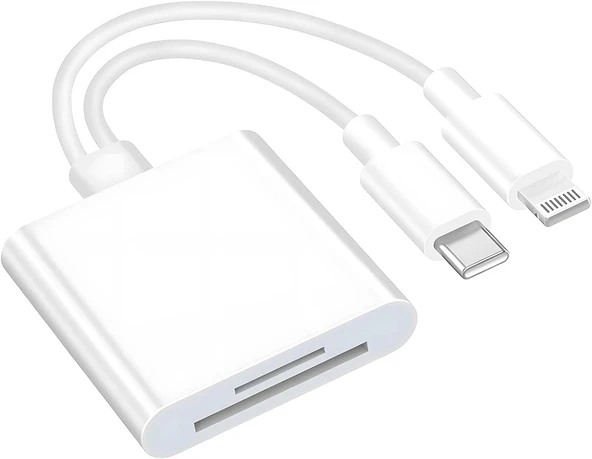 Xspring Sd Kart Okuyucu Için, 4'Ü 1 Arada Kameralar Microsd/Tf Için Çift Yuvalı Sd Okuyucu, Kamera Bellek Kartı Okuyucu Adaptörü, Hızlı Aktarım, Ipad, Için Tak Çalıştır ürün görseli 1
