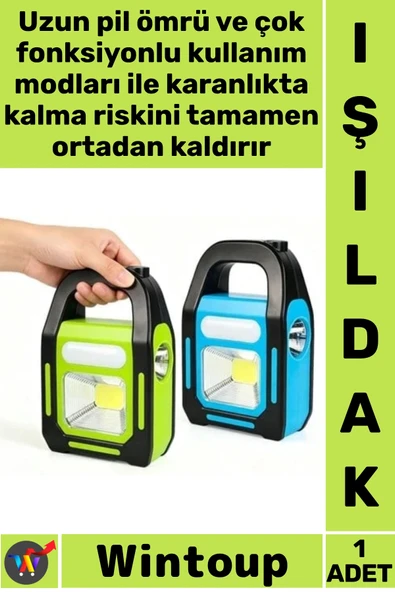 #Işıldak Güneş Enerjili Kamp Çadır Bahçe Aydınlatma Led Güçlü Solar Işıldak Şık Fener Usb Şarj Lamba ürün görseli 1