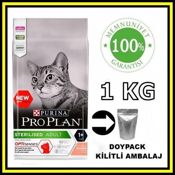ProPlan sterilised somonlu kısırlaştırılmış kedi maması 1 kg açık mama ürün görseli 1