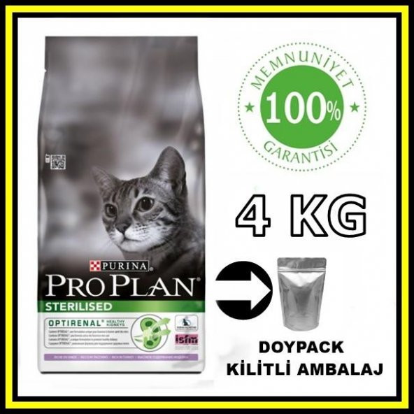 ProPlan sterilised hindili kısırlaştırılmış kedi maması 4 kg açık mama ürün görseli 1