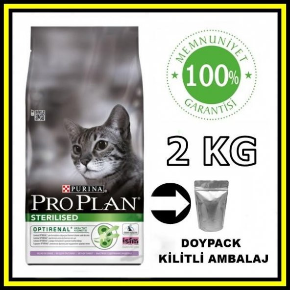 ProPlan sterilised hindili kısırlaştırılmış kedi maması 2 kg açık mama ürün görseli 1