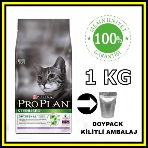 ProPlan sterilised hindili kısırlaştırılmış kedi maması 1 kg açık mama ürün görseli 1