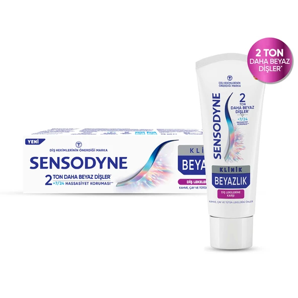 Klinik Beyazlık Diş Lekelerine Karşı Macunu 75Ml (8'li Paket)