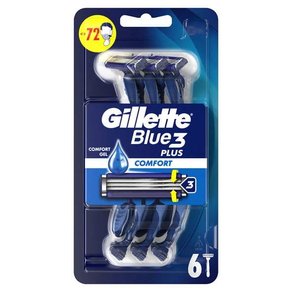 Blue3 Plus Comfort Kullan At Tıraş Bıçağı 6 Adet (5'li Paket)